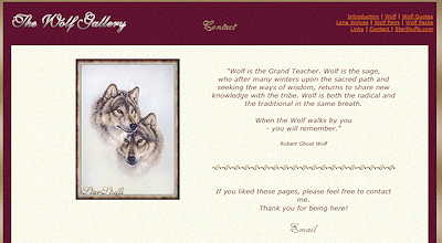 The Wolf Gallery - reflects the love of wolves for the owner of this web site. This site was created with a simple and clean layout with a beautiful color scheme.