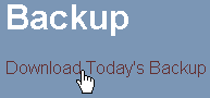 Downloading a backup file